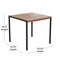 Flash Furniture Patio Set-35" Table-4 Chairs-Gray Umbrella-Base XU-DG-810060064-UB19BGY-GG - alternate 4